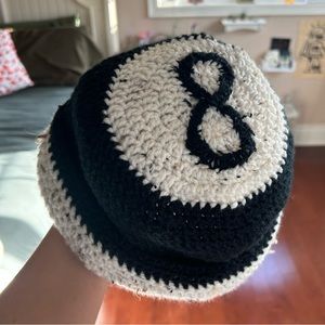 Handmade crochet 8-ball beanie